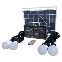 16 hours lighting all in one lithium solar charging power generator home system portable 220v with radio fm player