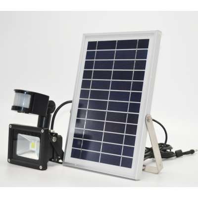 Powered Outdoor10w High Lumen Light Cob Bay Solar Led Flood Light with motion sensor